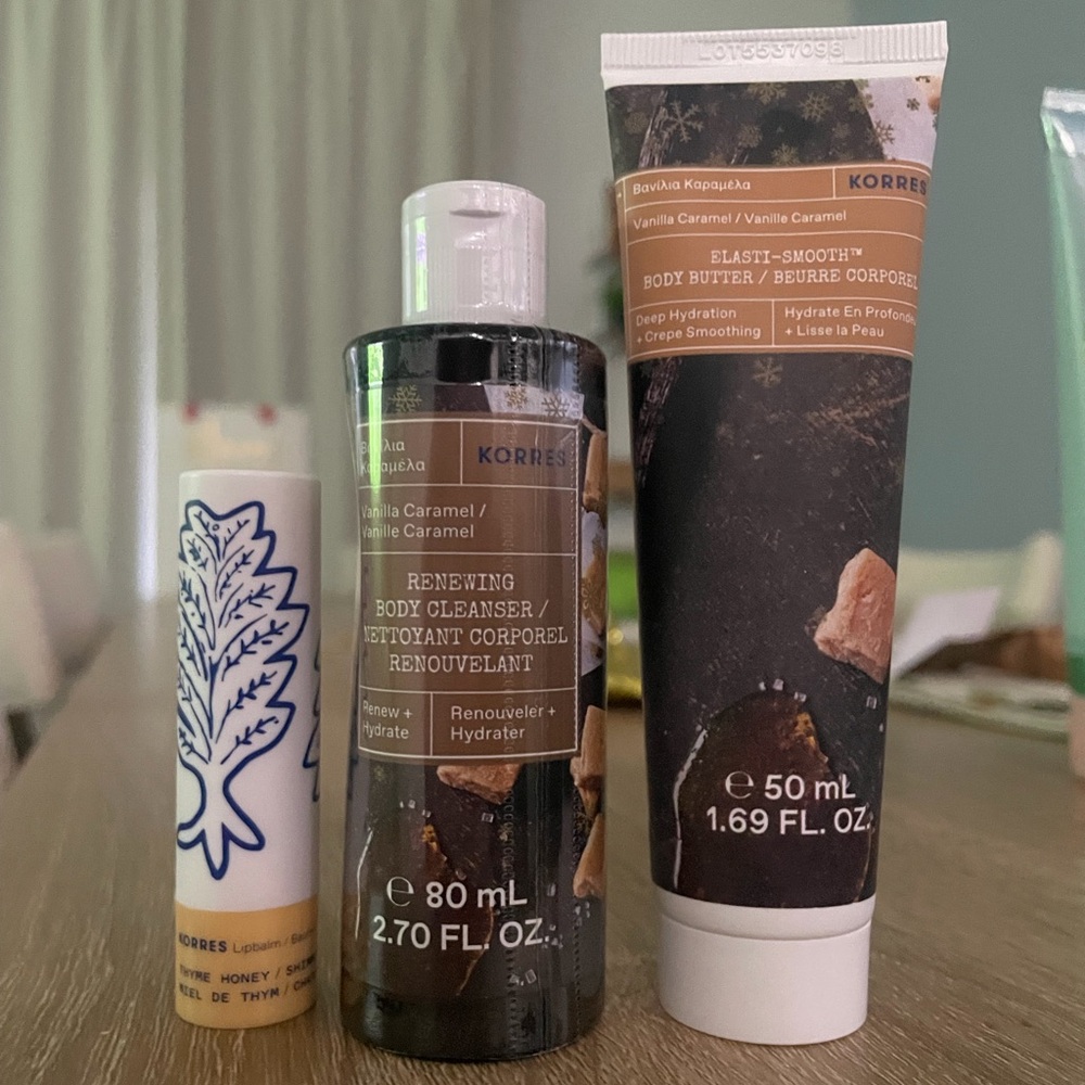 Korres Vanilla Caramel Body Cleanser and Butter Set ✨